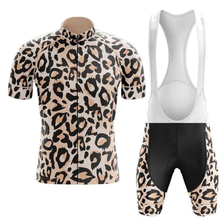 Leopard Men's Short Sleeve Cycling Kit