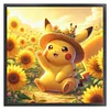 Sunflower Pikachu-11CT Stamped Cross Stitch 40*40cm/15.75*15.75in