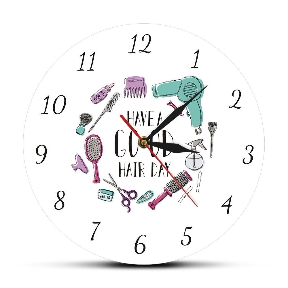 

Have A Good Hair Day Hair Salon - Frameless Acrylic Wall Clock, 501 Original