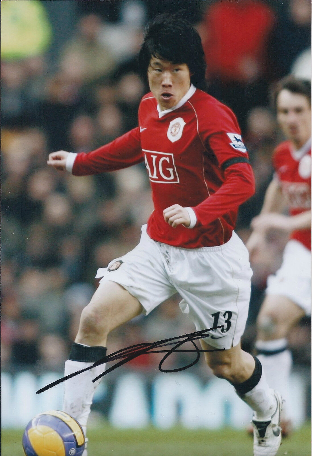 Ji-Sun PARK Signed Autograph 12x8 Photo Poster painting AFTAL COA Manchester United South Korean