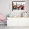 London Street Oil Painting - 11CT Stamped Cross Stitch - 50*40cm