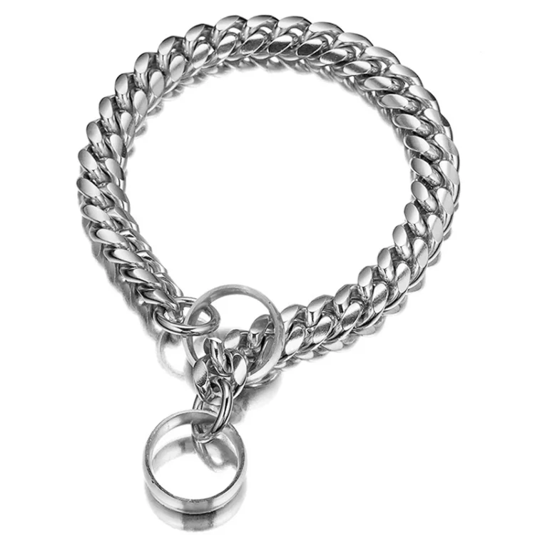 14MM Strong Solid Metal with 18K Gold Plated Big-sized Dog Chains Collars-VESSFUL