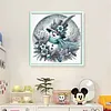 Snowman-Partial 11CT Stamped Cross Stitch Bead Embroidery 36*36cm/14.17*14.17in tapestrymarket