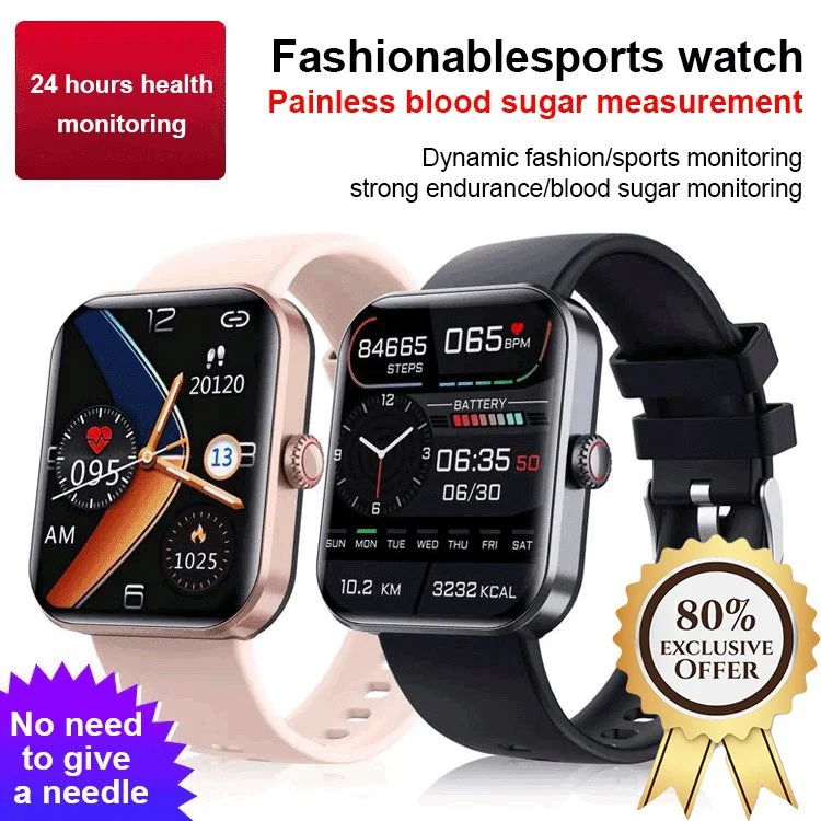 [All day monitoring of heart rate and blood pressure] Bluetooth fashion smartwatch（Buy 2 free shipping）