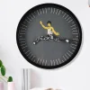 Bruce Lee Kung Fu Personality Silent Wall Clock Home Clock Decorative Round Clock