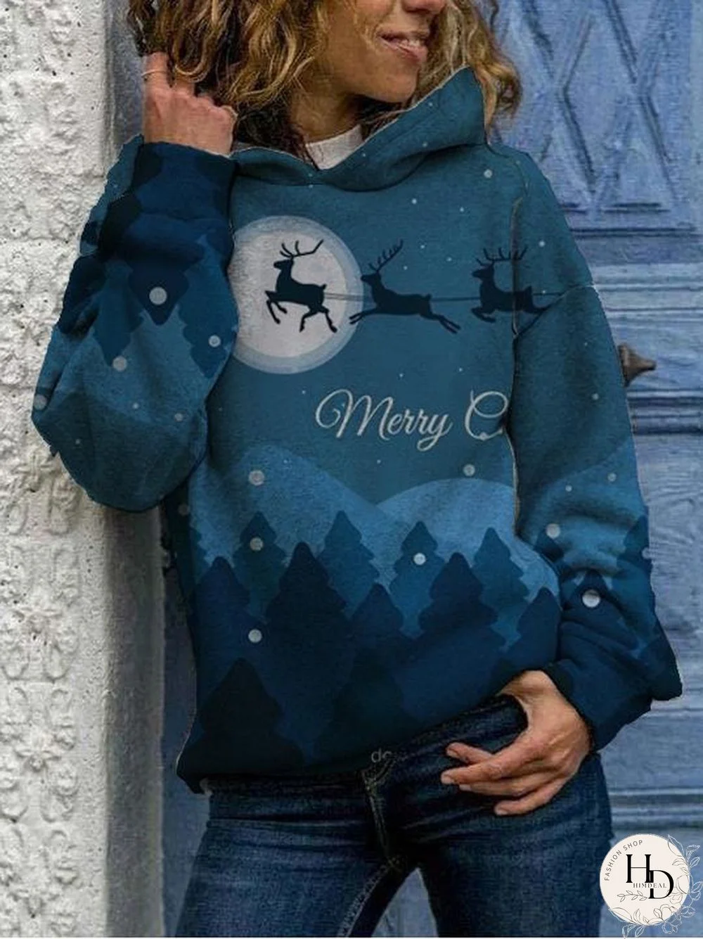 Casual Pattern Pullover Hoodie