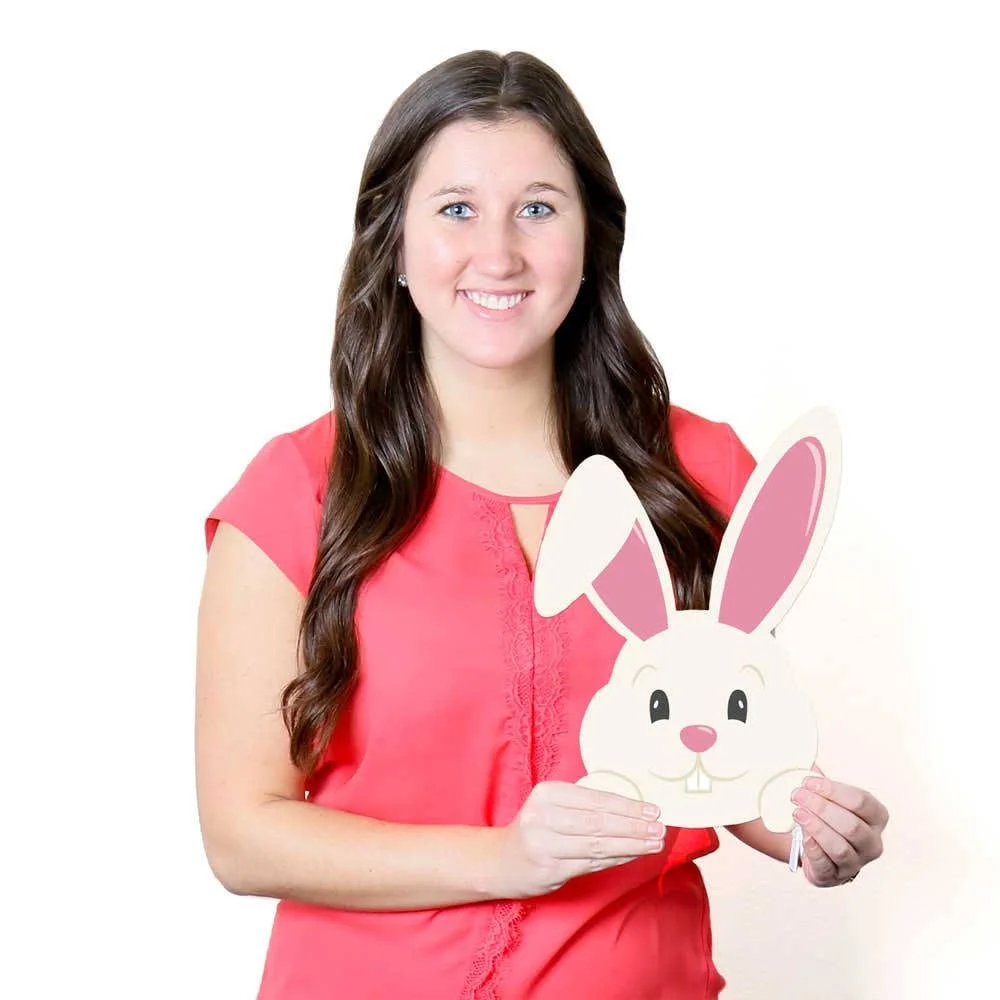 Easter Bunny &amp; Egg Yard Decorations -  Outdoor Easter Lawn Decorations - Hippity Hoppity - Easter Bunny Lawn Ornaments - 10 Piece Set