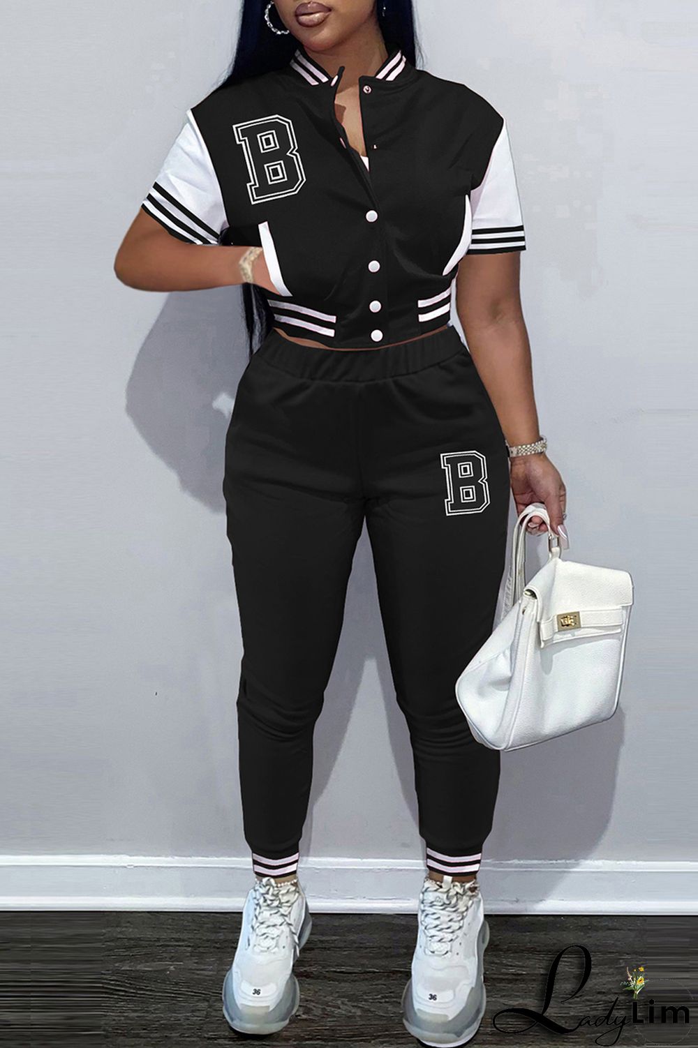 Army Green Fashion Casual Letter Print Split Joint Long Sleeve Two Pieces