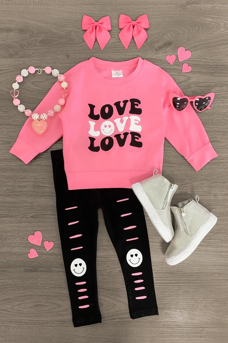 Happy New Year Pink Sequin Pant Set