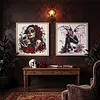 Halloween Full 11CT 3 Strands Stamped Needlework Embroidery Kit 17.71x17.71inch Embroidery Needlepoint Starter Kits Cross Stitch Art and Crafts Kits for Beginners Adults Home Decor tapestrymarket