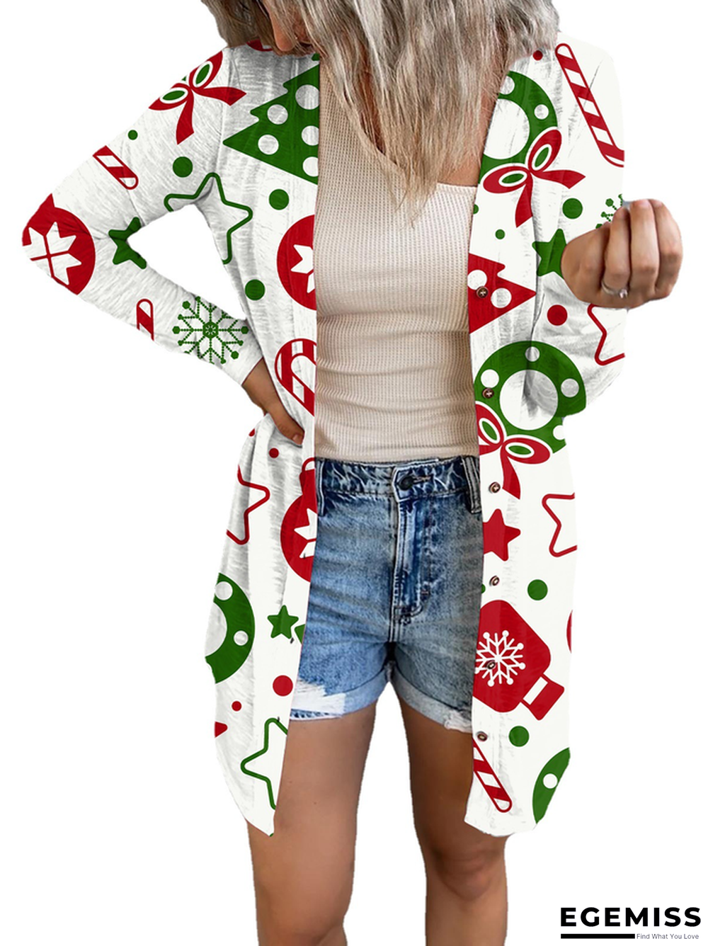 Casual Christmas Snowman Outerwear | EGEMISS