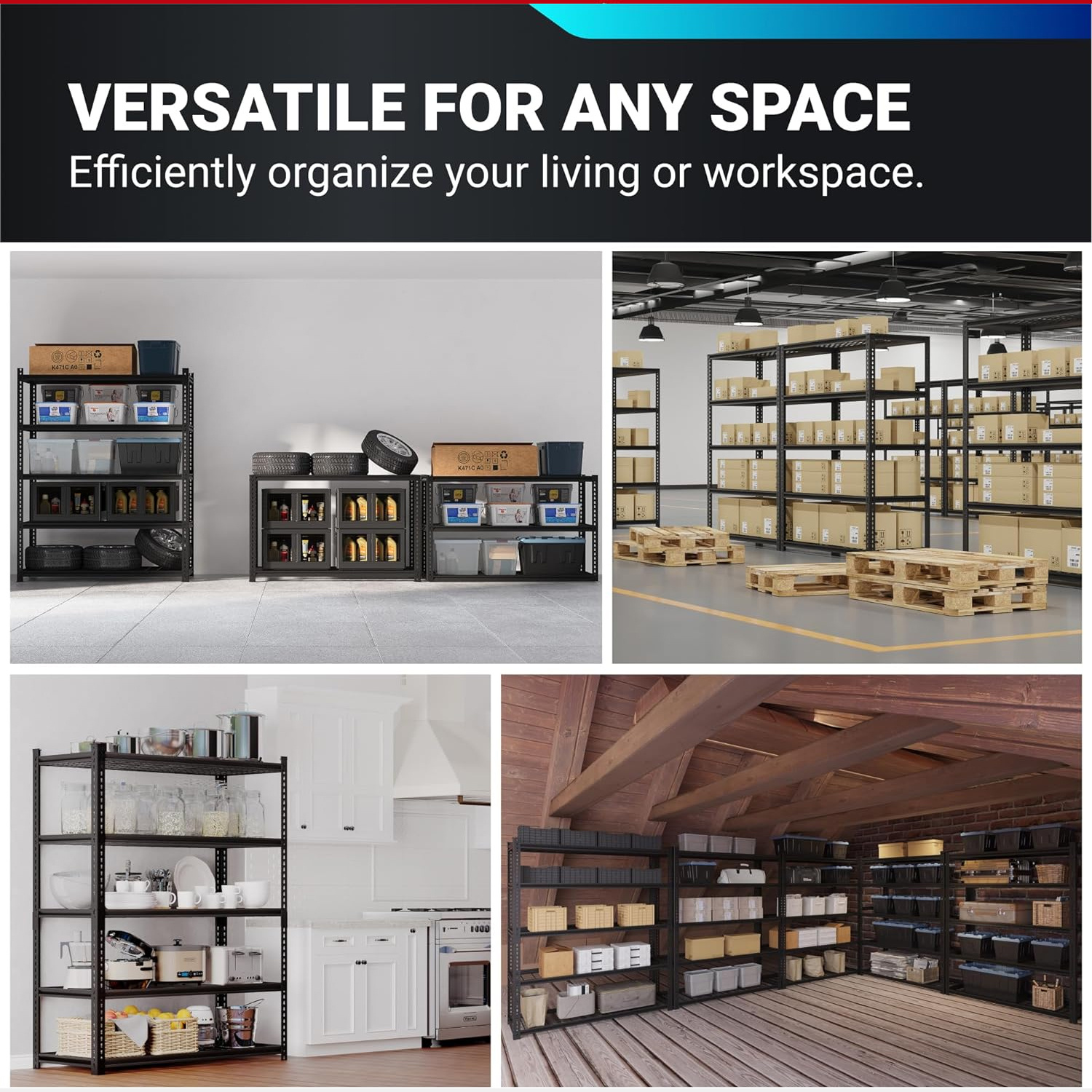 SAKER Adjustable Storage Shelves (5-Shelf)
