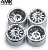 AMK 4Pcs 28.5 * 16mm Aluminum Alloy 7.5mm Hex Hub 1.0 Beadlock Wheels Rims Wheel Weights for 1/18 1/24 RC Crawler Axial SCX24 AX24 TRX4M Wrangler JLU Deadbolt C10 B17 Upgrades