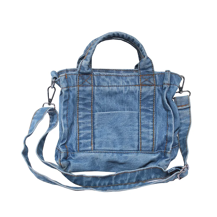 Women Denim Shoulder Bags Casual Satchel Soft Handbag Fashion Purse for Travel