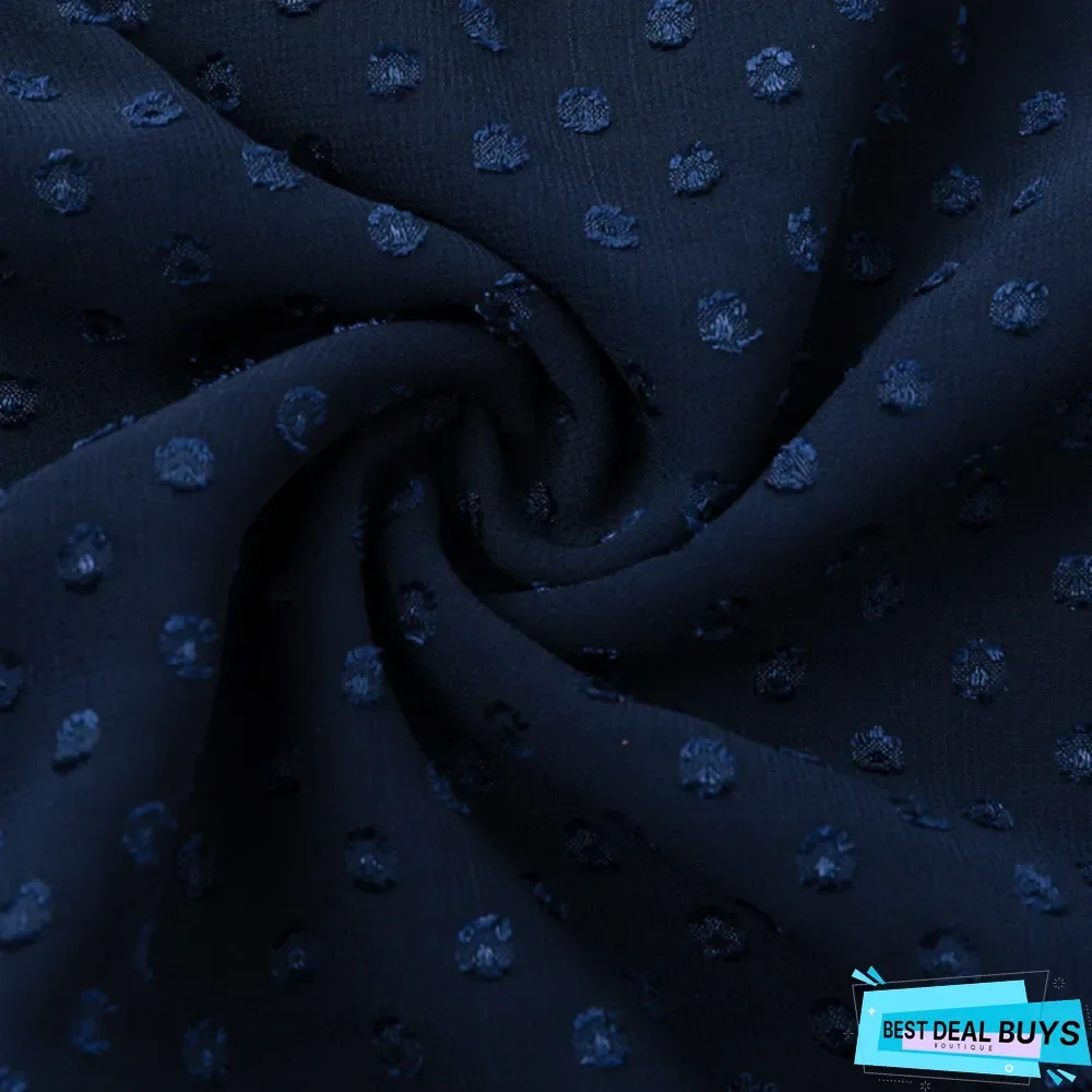 Casual Elegant Long Sleeve Polka Dot Dress