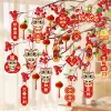 Spring Festival CNY Blessings Plant Flower Hanging Paper Decors