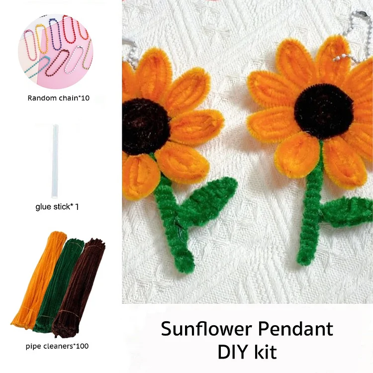 DIY Pipe Cleaners Kit - Sunflower Pendant