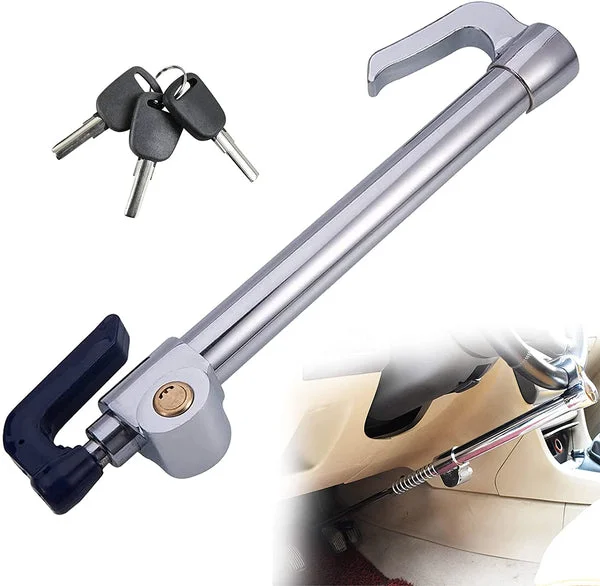 Car Steering Wheel/Pedal/Clutch Lock, Anti Theft Tool for Security & Safety Car/Truck