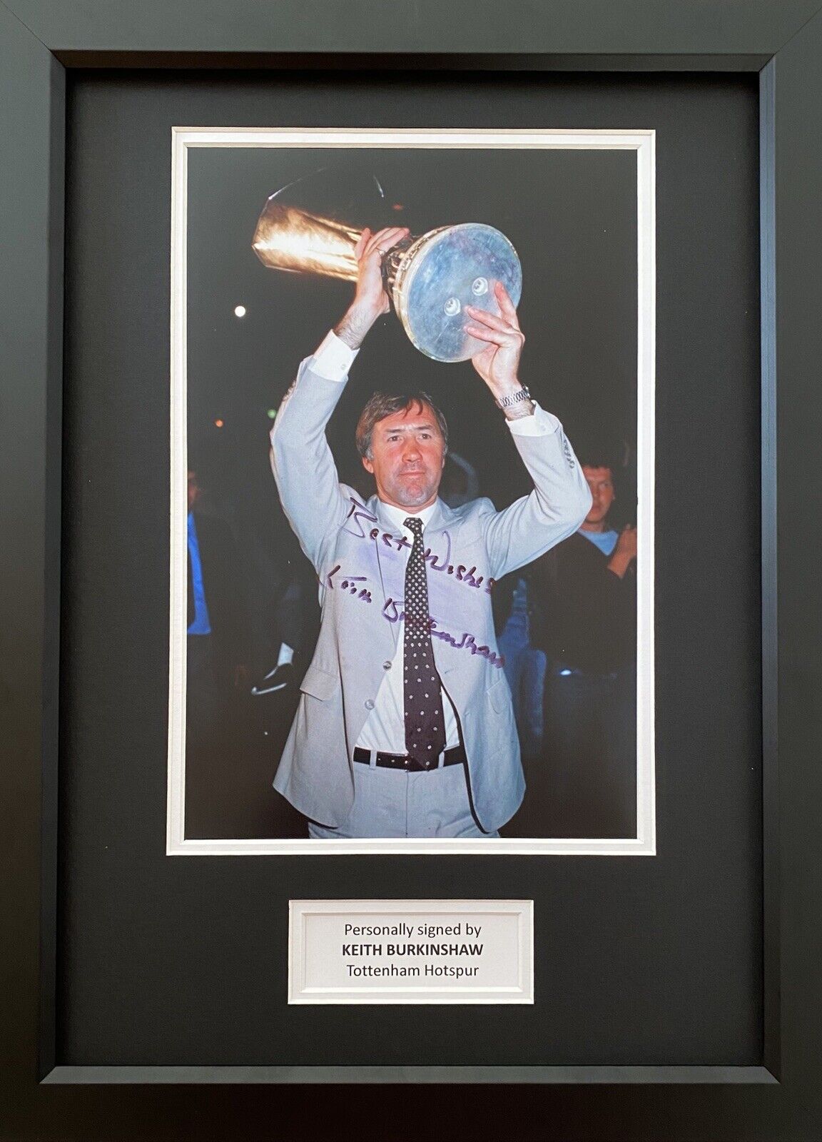 Keith Burkinshaw Hand Signed Tottenham Hotspur Photo Poster painting In A3 Frame Display