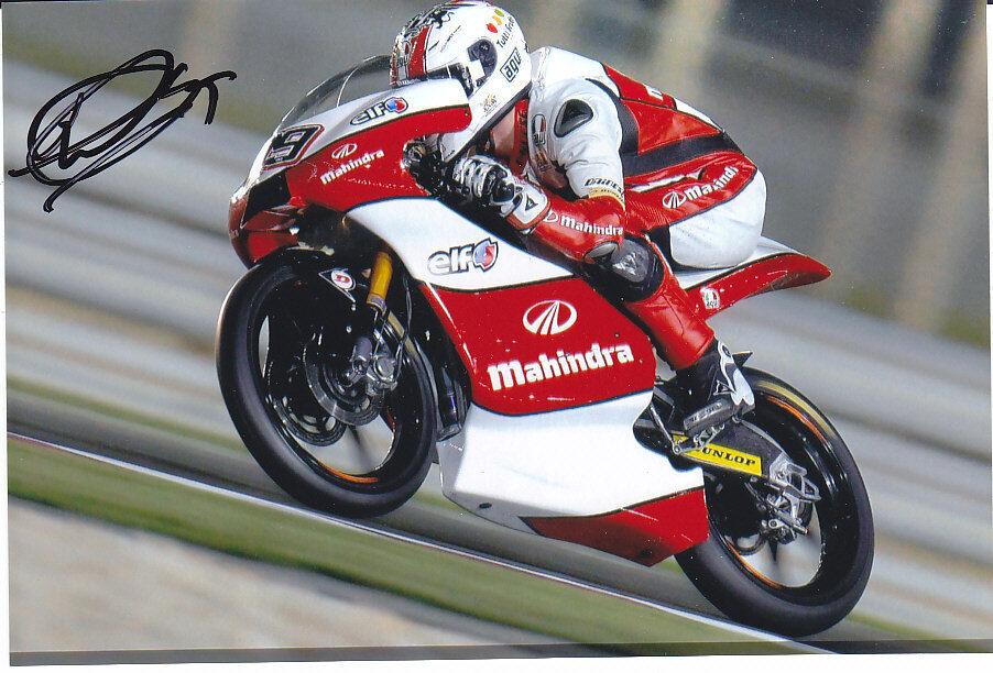 DANNY WEBB Signed Moto3 MAHINDRA RACING Colour Photo Poster painting