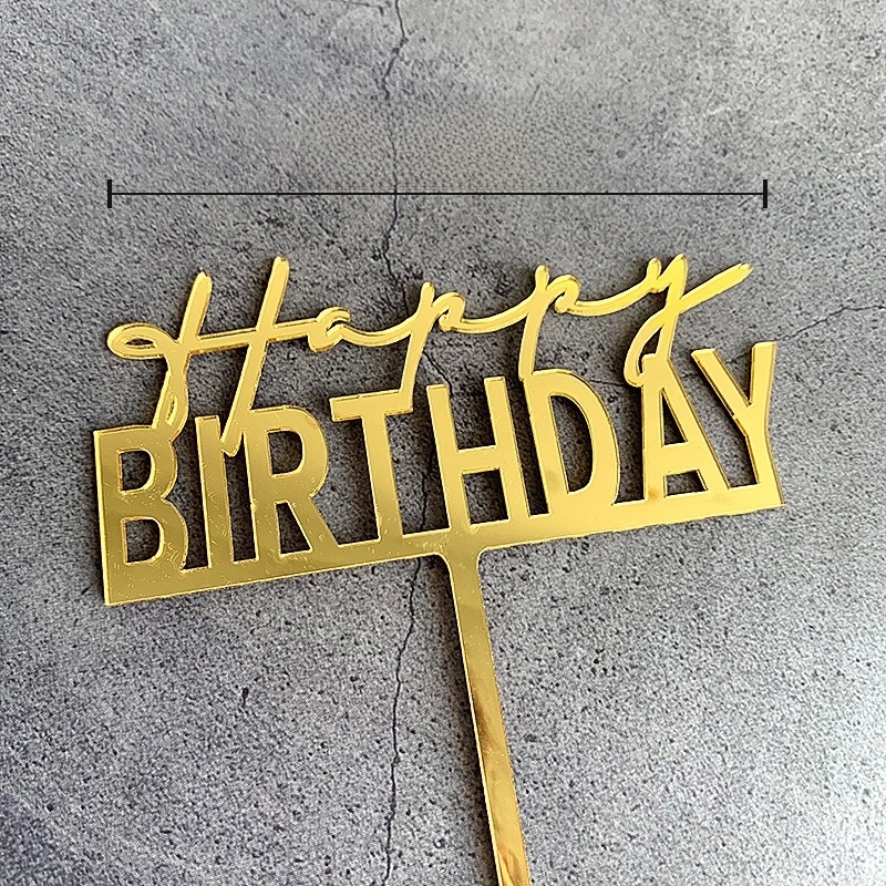 10 Pieces Letter Arylic Birthday Cake Decorating Supplies