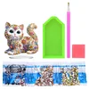 DIY Colorful Cat Special Shaped Diamond Art Desktop Decor