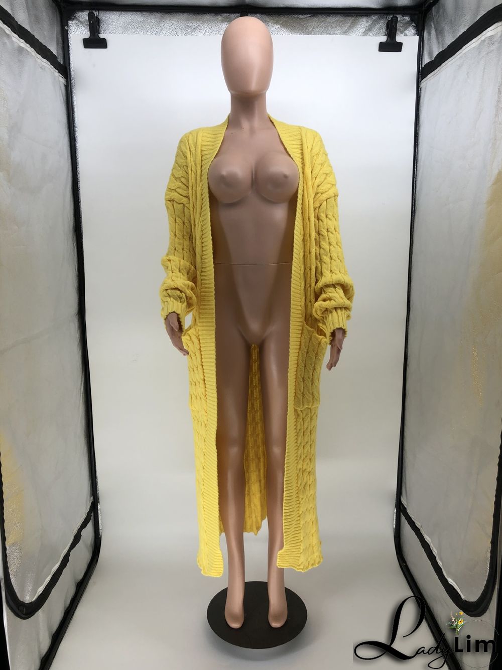 Women Winter Long Sleeve Plush Long Sweater Jacket