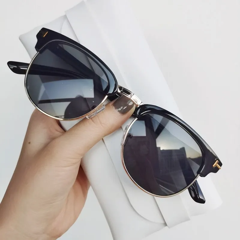 Unisex Classic Semi-Rimless Sunglasses Eyeglasses