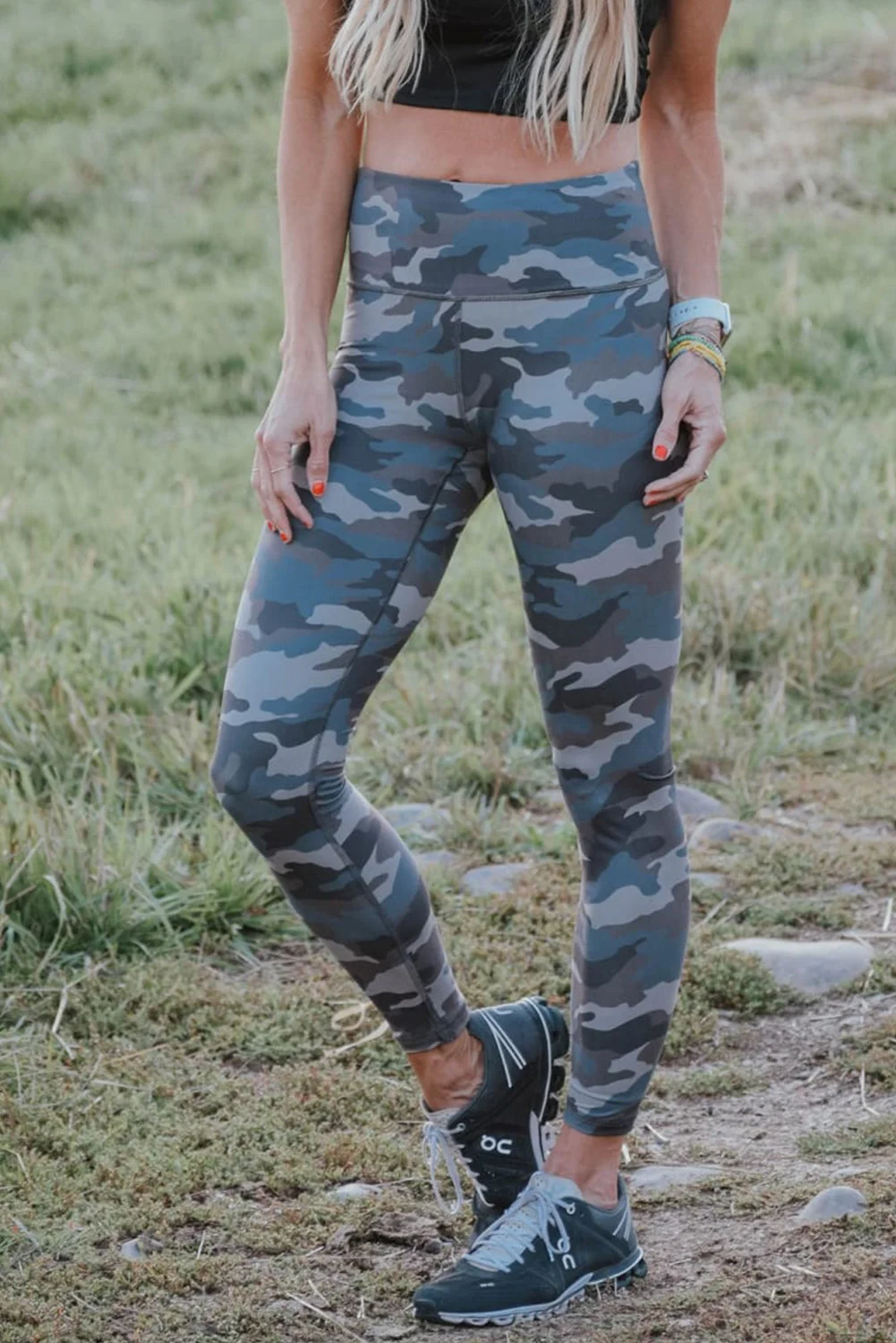 Green Mid Waist Ankle-length Camouflage Leggings | IFYHOME
