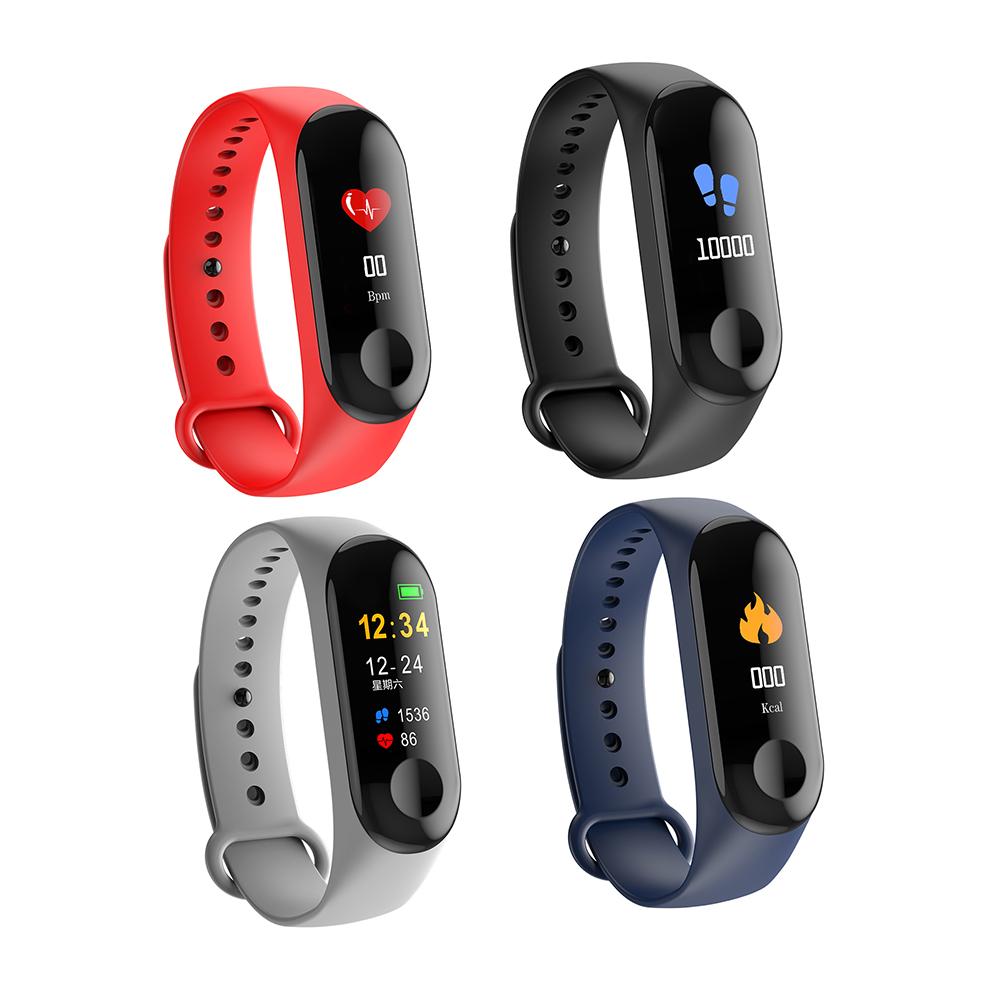 

W3 IP68 Waterproof Heart Rate Blood Pressure Multi-Sport Mode Smart Band, Grey, 501 Original