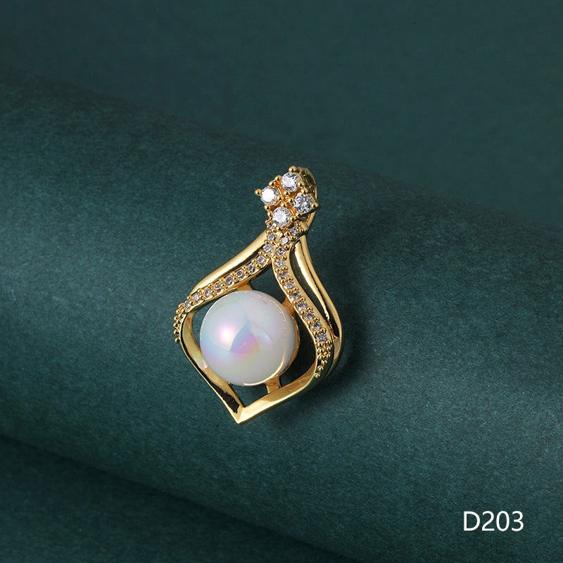 1 Piece 1-2cm Copper Zircon Geometric Jewelry Accessories Pendant