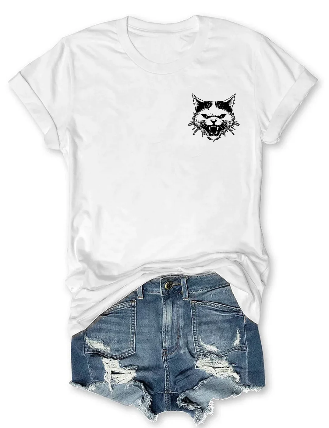 Feral Metalcore Trippy Cat T-shirt