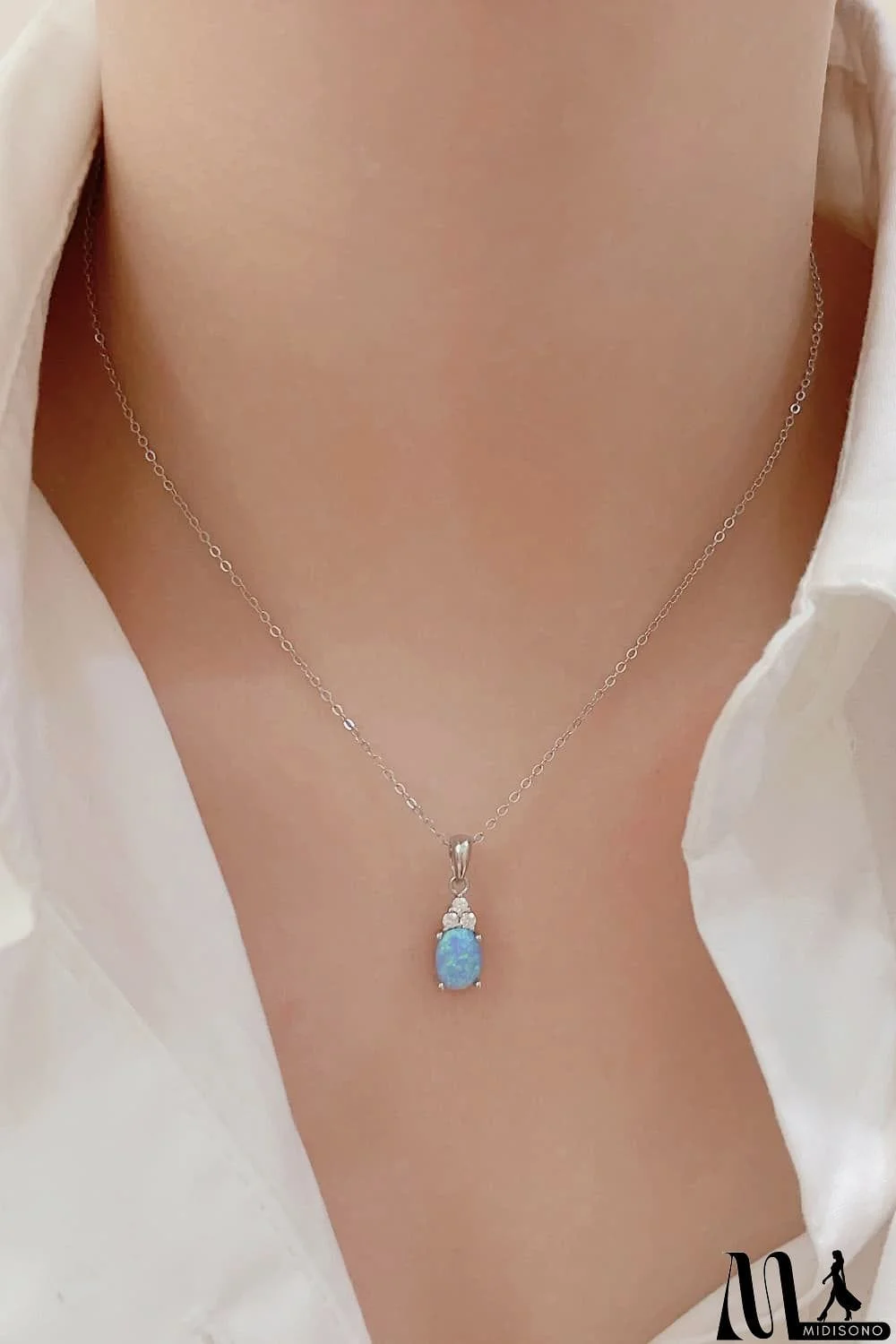 MidiSono - Find Your Center Opal Pendant Necklace