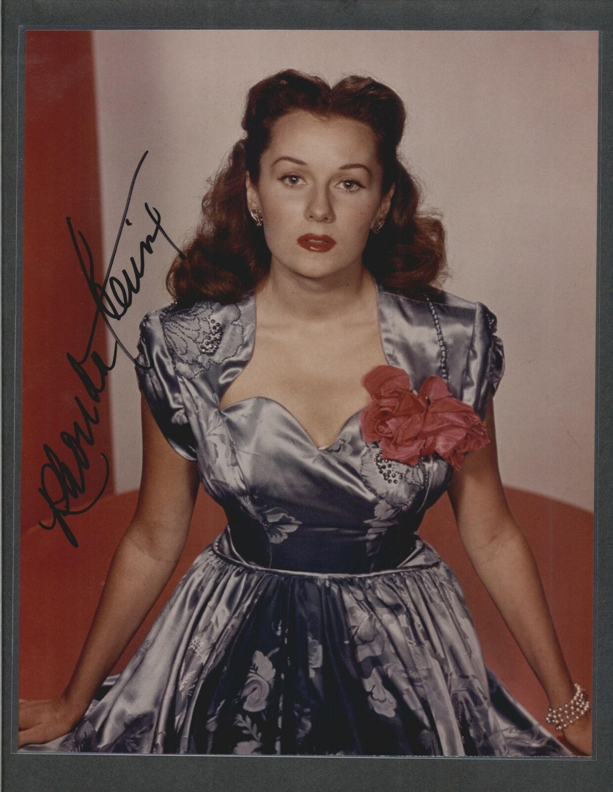 Rhonda Fleming - Signed Autograph Color 8x10 Photo Poster painting - Hollywood Actress