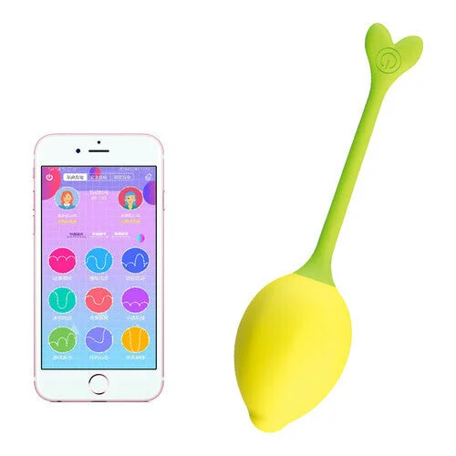 Miss 9 Vibrating Lemon Silicone Vaginal Training Kegel Balls with Voice Mode