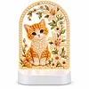 DIY Diamond Art LED Night Light &ndash; Light-Up Table Decor, Double-Sided Printed DIY Crystal Pearl Painting Decoration for Holiday & Gifts(Cat)
