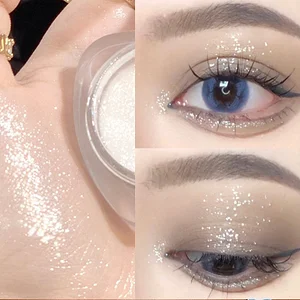 WowPlease Multi-Use Glitter Eyeshadow Waterproof Jelly - Silver Dimond