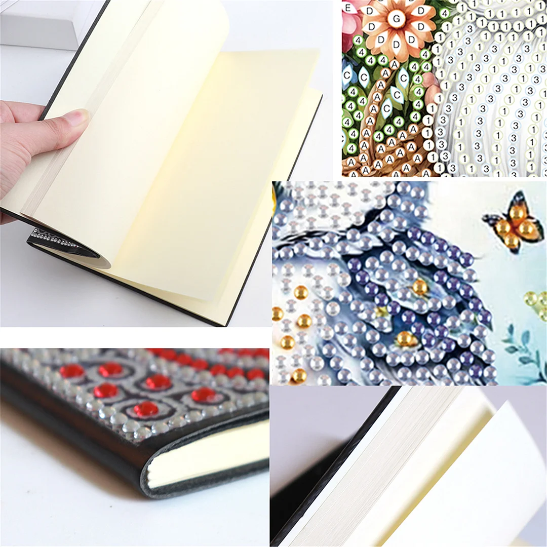 2pcs Owl Partial DIY 50 Pages A5 Diamond Painting Notebook for Study Drawing