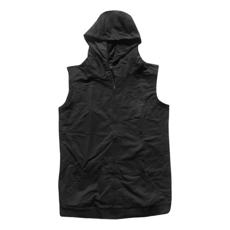Spring and Summer Men's Sports Waistcoat Solid Color Coat Men's Training Workout Clothes Coat Men Vest