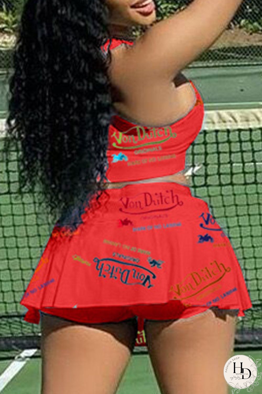 White Casual Letter Print Patchwork U Neck Sleeveless Two Pieces