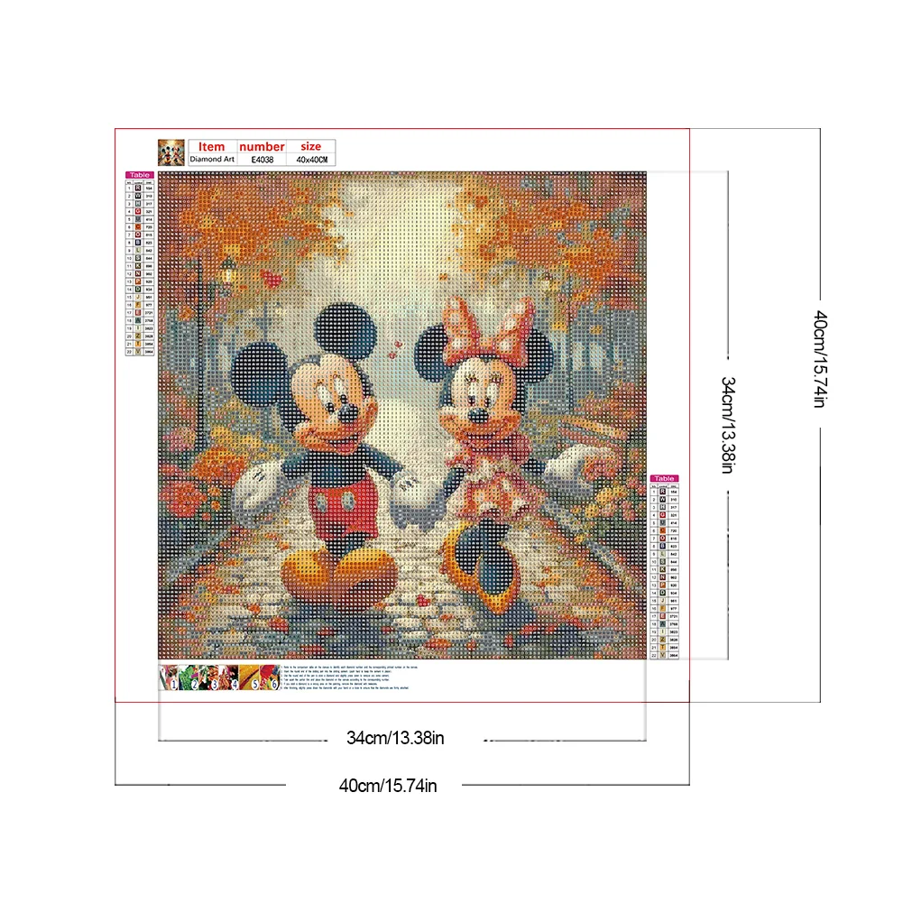 Diamond Painting - Full Round Drill - Mickey Minnie(Canvas|40*40cm)