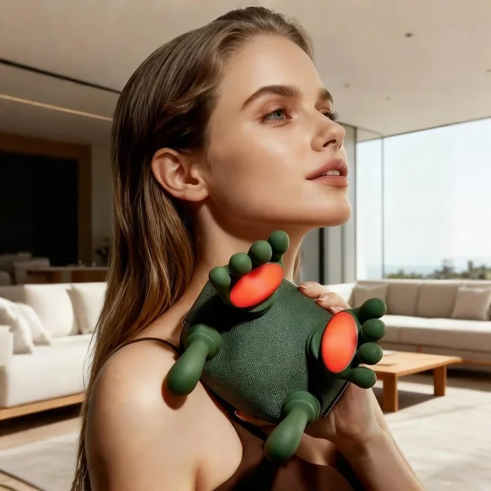 Nacken- und Schultermassageger&auml;t mit W&auml;rmefunktion &ndash; Tiefengewebsmassage zur Linderung von R&uuml;cken- und Nackenschmerzen.