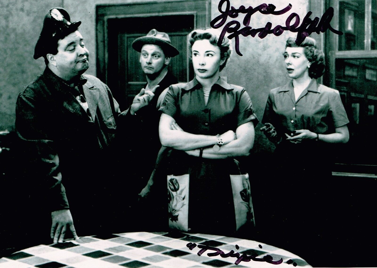 Joyce Randolph Hand Signed Autograph Photo Poster painting Trixie Norton Honeymooners Actress