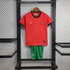 2024 Kids Size Portugal Home Football Shirt 