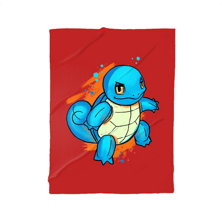 Tiny Turtle Pokemon Squirtle Pokemon Fleece Blanket