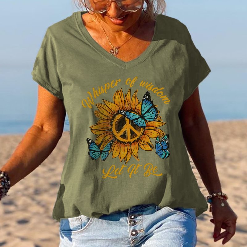 Whisper Of Wisdom Let It Be Peace And Love Graphic Tees