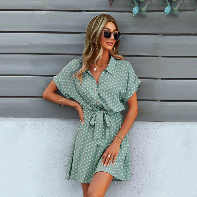 Viscose Bow-Knot Outfits Loose Soft Casual Dress