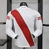 Joyfball 2025/2026 Player Version long sleeves River Plate Home Football Jersey 1:1 Thai Quality（The player version jersey is a bit tight, please pay attention to the size selection）