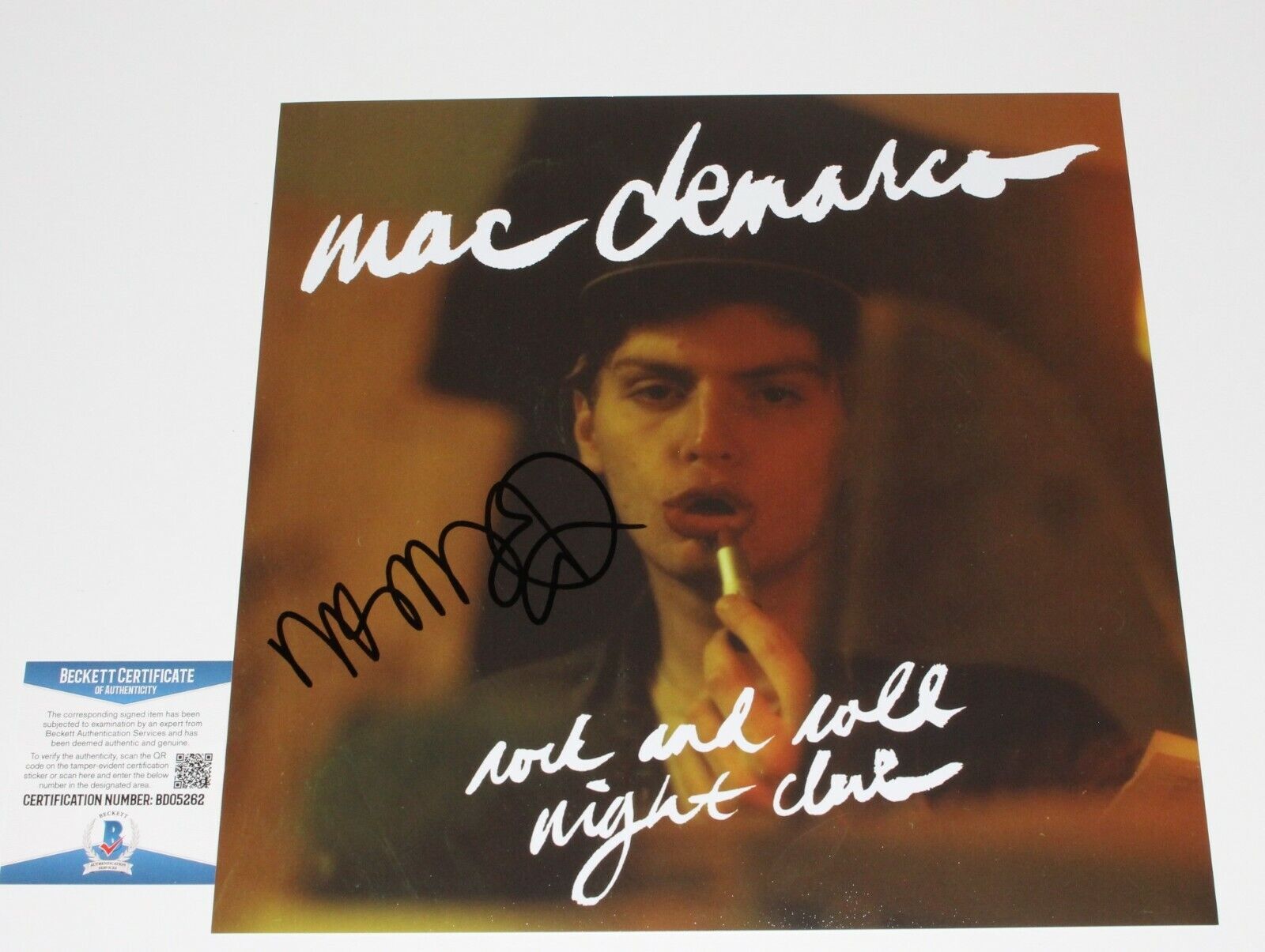 MAC DEMARCO SIGNED ROCK AND ROLL NIGHT CLUB ALBUM FLAT 12x12 Photo Poster painting BECKETT