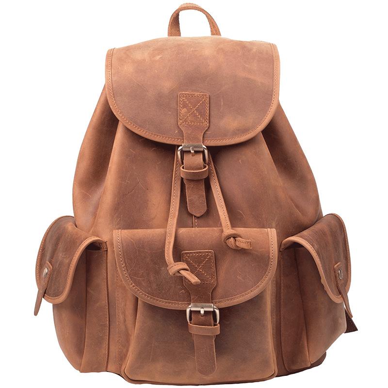 Men's Handmade Leather Travel Backpack